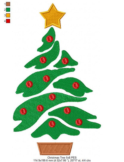 Christmas Tree - Fill Stitch