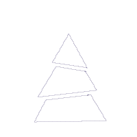 Christmas Tree and Lights - Applique - Machine Embroidery Design
