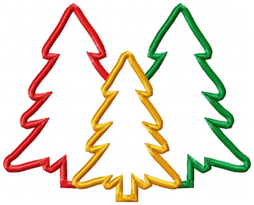Christmas Tree Cluster - Applique