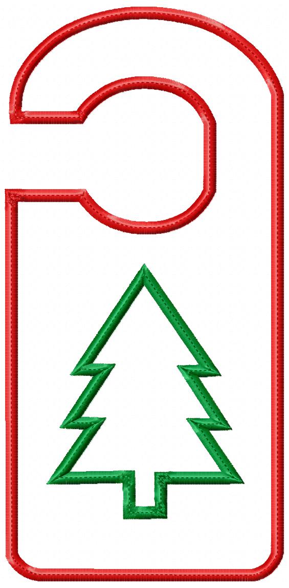 Merry Christmas Door Hanger - ITH Project - Machine Embroidery Design
