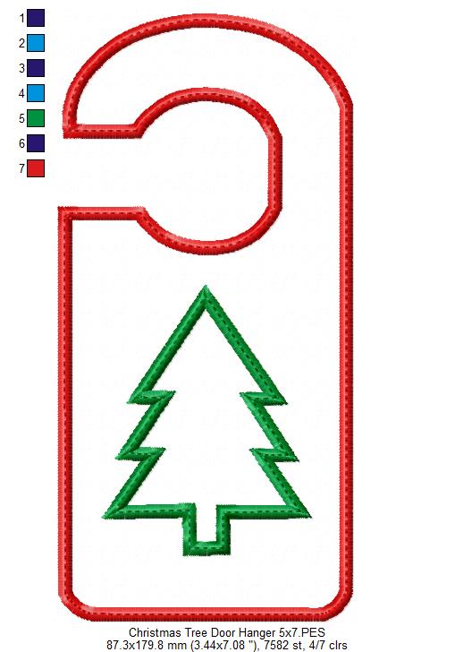 Merry Christmas Door Hanger - ITH Project - Machine Embroidery Design