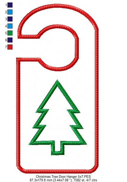 Merry Christmas Door Hanger - ITH Project - Machine Embroidery Design