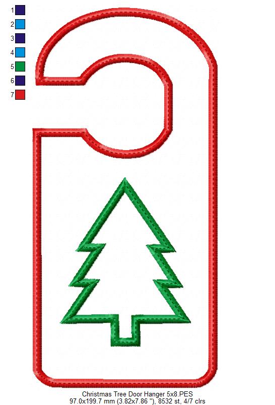 Merry Christmas Door Hanger - ITH Project - Machine Embroidery Design
