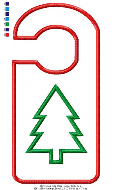 Merry Christmas Door Hanger - ITH Project - Machine Embroidery Design