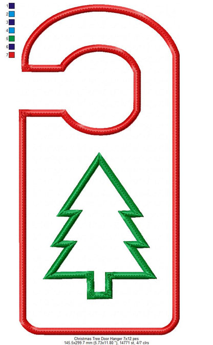 Merry Christmas Door Hanger - ITH Project - Machine Embroidery Design