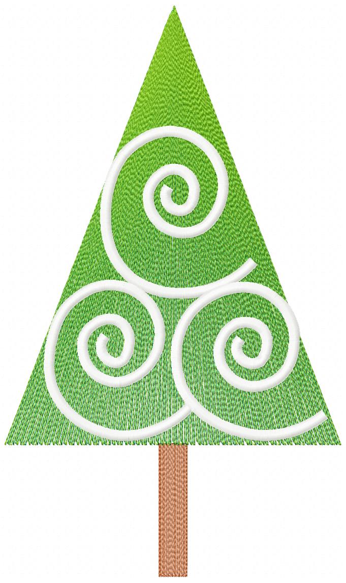 Christmas Tree - Rippled Embroidery