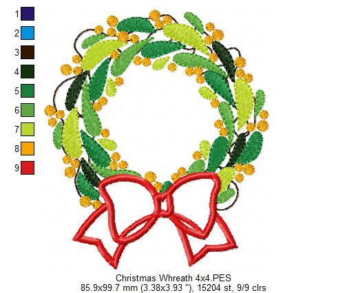 Christmas Wreath - Applique