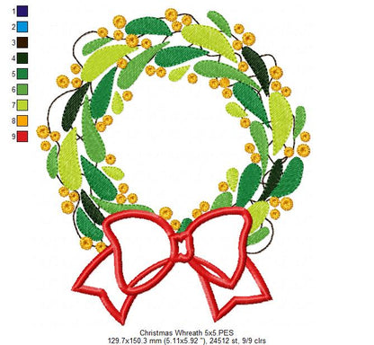 Christmas Wreath - Applique