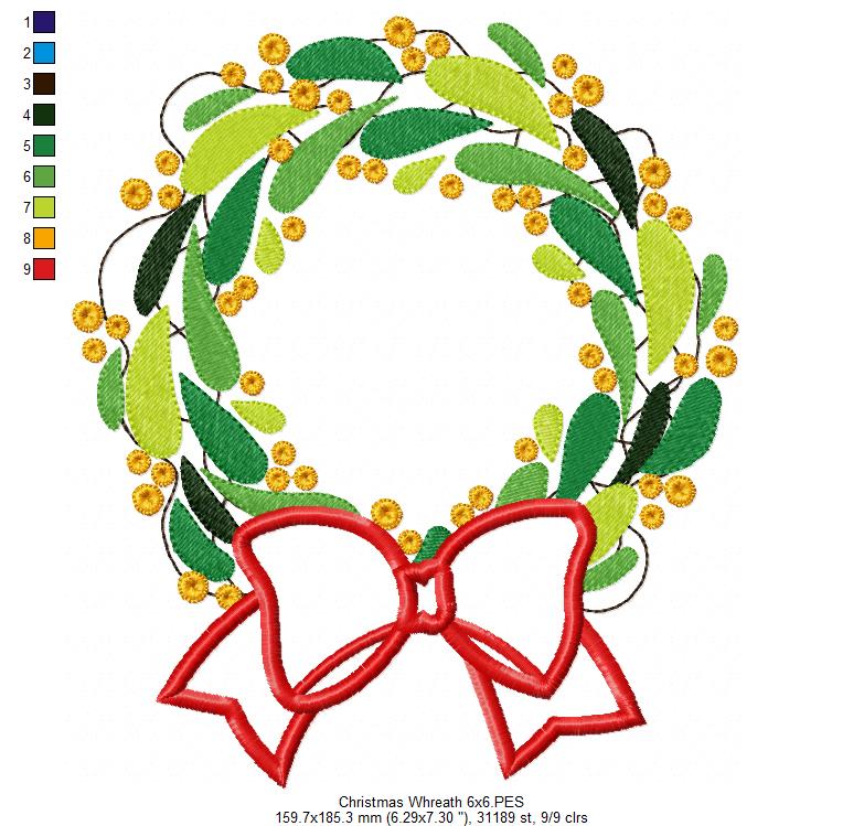 Christmas Wreath - Applique