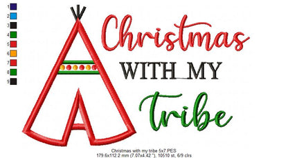 Christmas with my Tribe - Applique