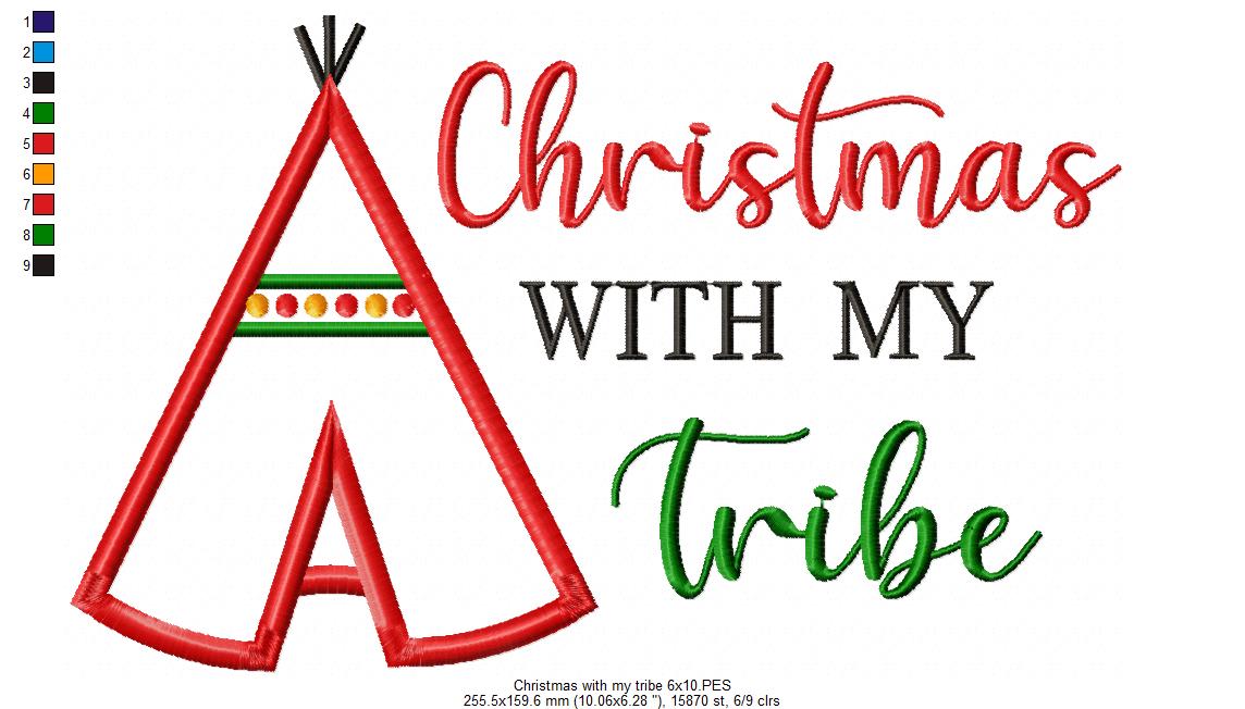 Christmas with my Tribe - Applique