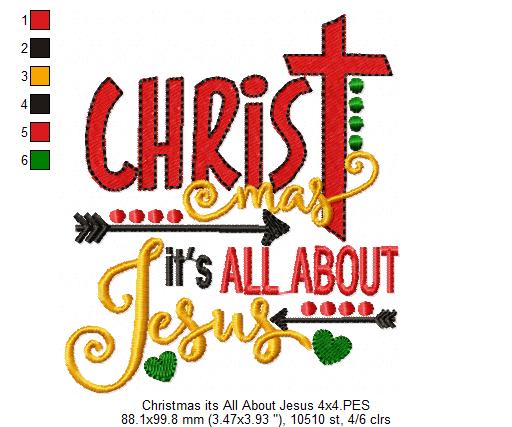 Christmas it's all about Jesus - Fill Stitch