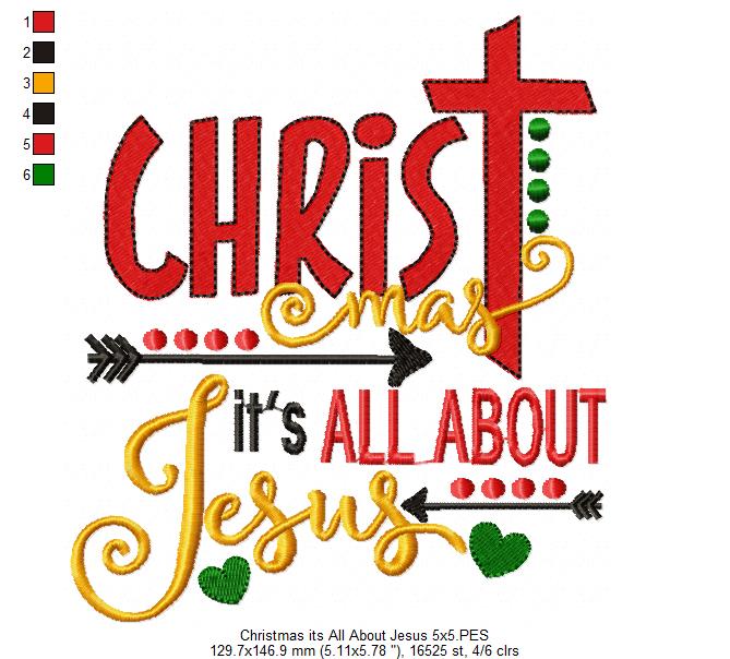 Christmas it's all about Jesus - Fill Stitch