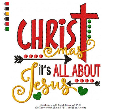 Christmas it's all about Jesus - Fill Stitch