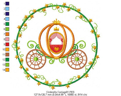 Fairy Tales Princes for Wood Hoop - Set of 7 Designs - 3 Sizes - Machine Embroidery Design
