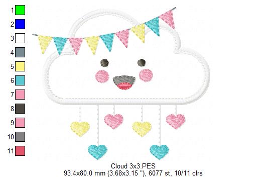 Cloud and Flags - Applique