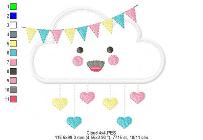 Cloud and Flags - Applique