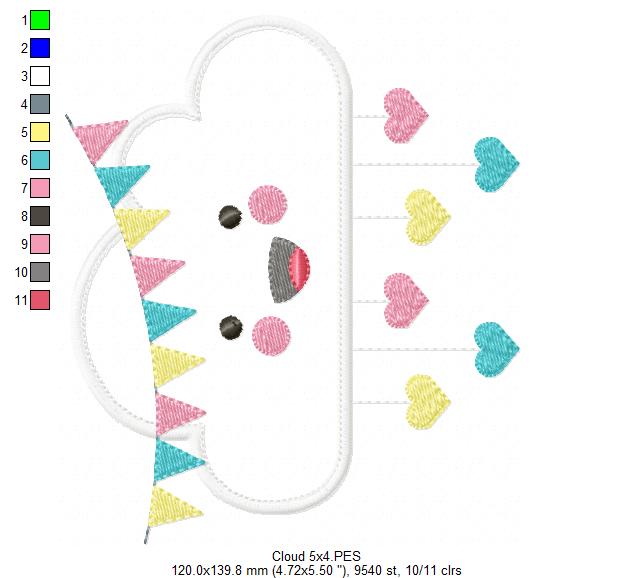 Cloud and Flags - Applique