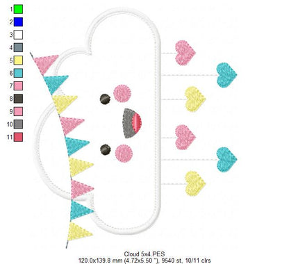 Cloud and Flags - Applique