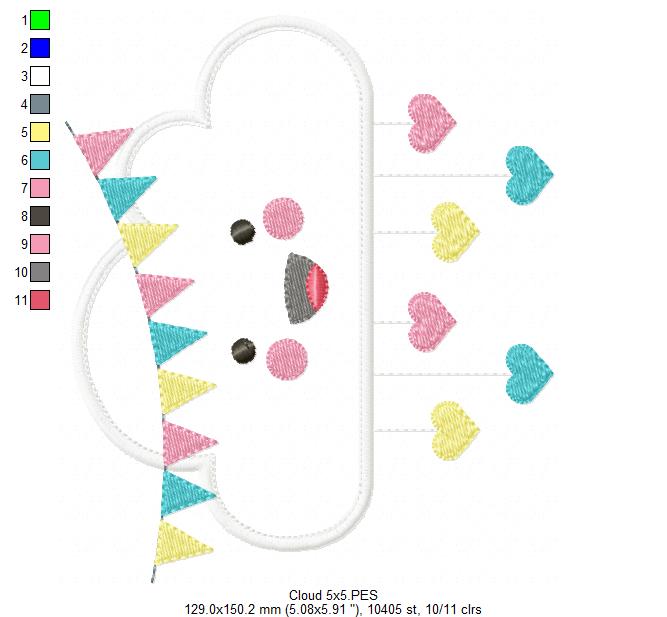 Cloud and Flags - Applique