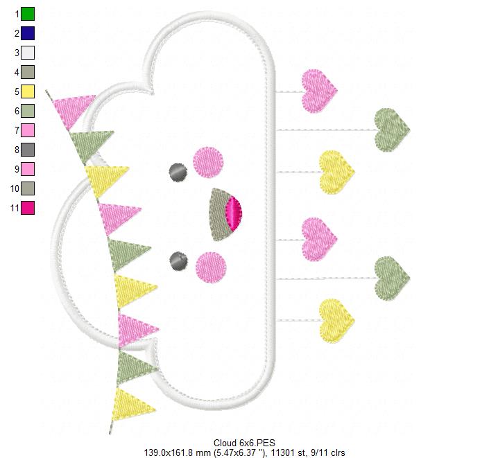 Cloud and Flags - Applique