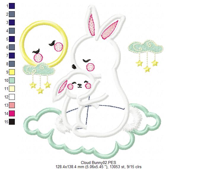 Sky Bunnies  - Applique
