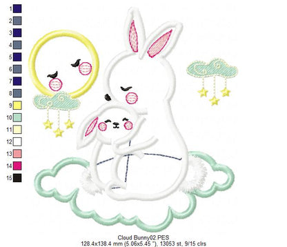 Sky Bunnies  - Applique