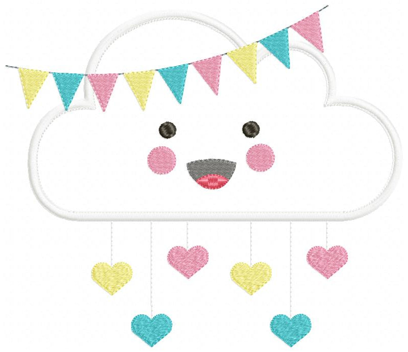 Cloud and Flags - Applique