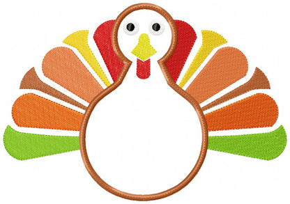 Colorful Thanksgiving Turkey - Applique
