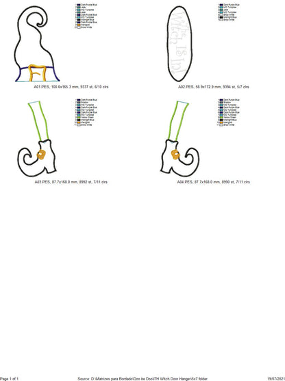 The Witch is in! Door Hanger - ITH Project - Machine Embroidery Design