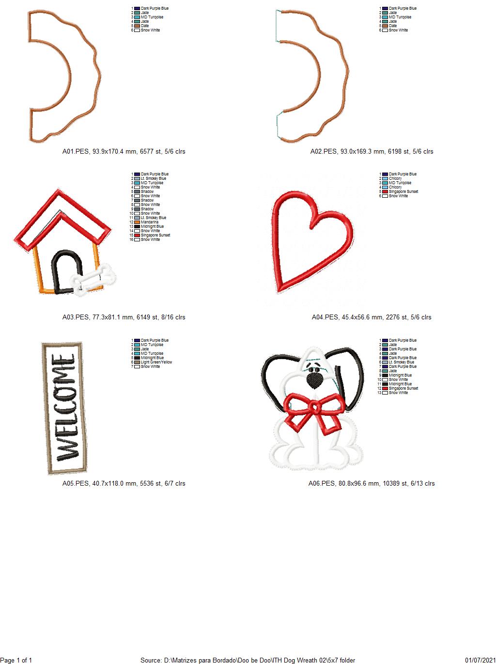 Dog House Welcome - ITH Project - Machine Embroidery Design