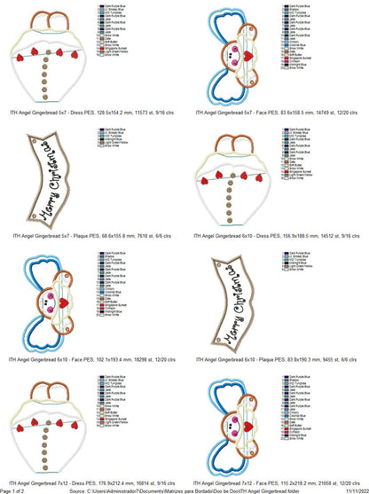Angel Gingerbread - ITH Project - Machine Embroidery Design