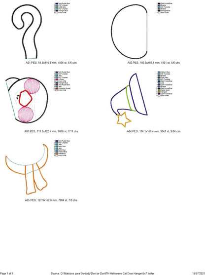 Halloween Door Hanger - ITH Project - Machine Embroidery Design