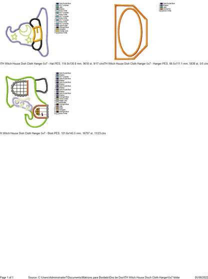 Witch House Kitchen Ornaments Set of 3 designs - ITH Project - Machine Embroidery Design