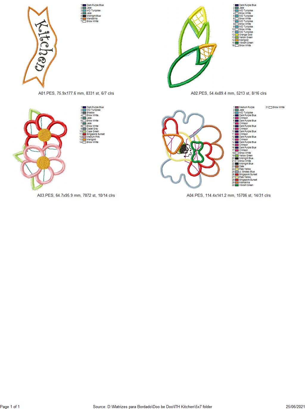 Chicken and Flowers Ornament - ITH Project - Machine Embroidery Design