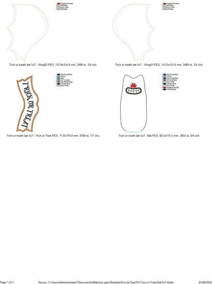 Halloween Bat Stuffie Ornament - ITH Project - Machine Embroidery Design