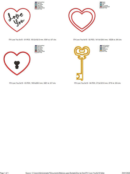 Love You - ITH Project - Machine Embroidery Design