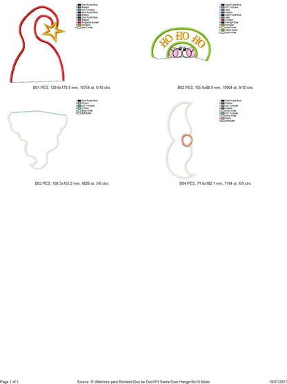 Christmas Door Hanger - ITH Project - Machine Embroidery Design