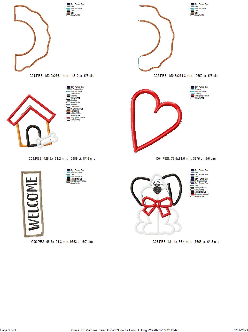 Dog House Welcome - ITH Project - Machine Embroidery Design