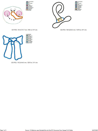 Christmas Door Hanger - ITH Project - Machine Embroidery Design