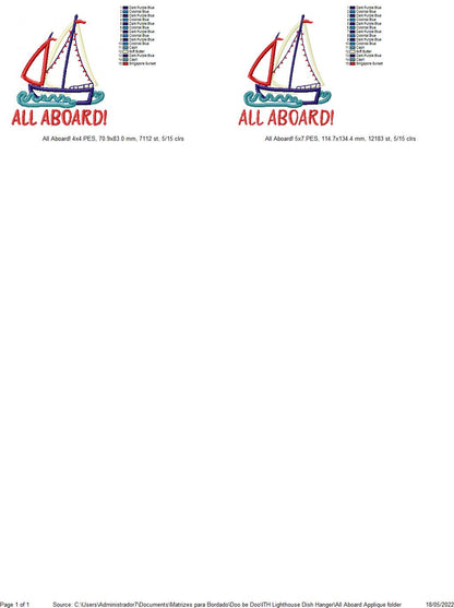 Nautical Dish Cloth Hanger - ITH Project - Machine Embroidery Design