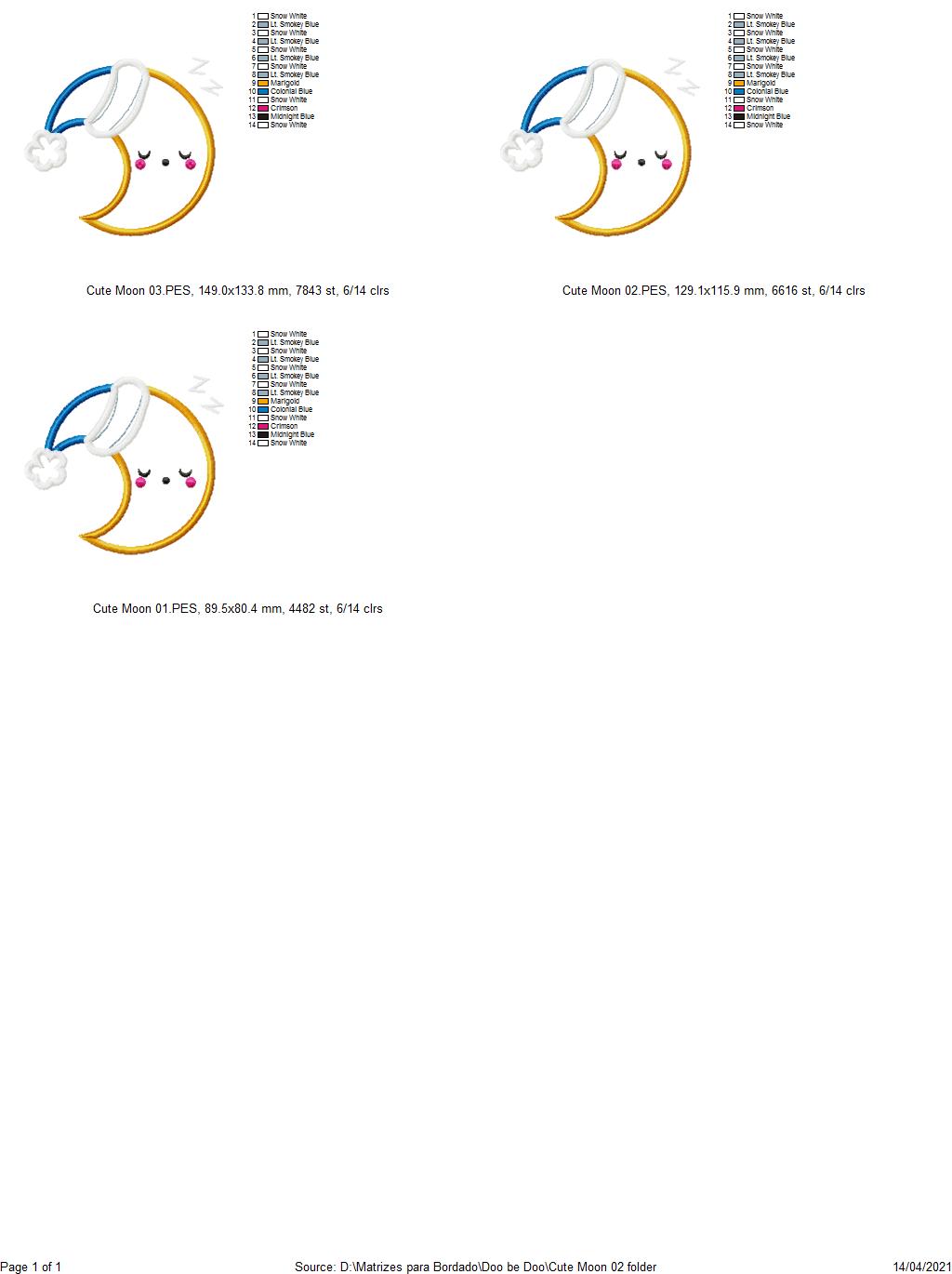 Sleeping Moon - Applique