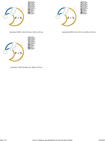 Sleeping Moon - Applique