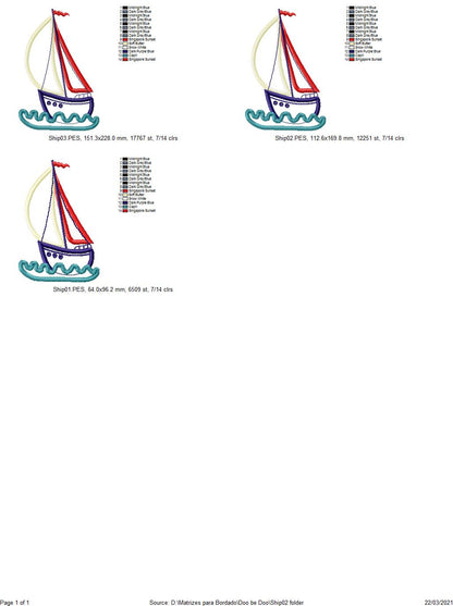 Sailboat 2 - Applique