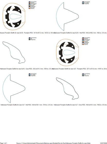 Halloween Pumpkin Stuffie Ornament - ITH Project - Machine Embroidery Design