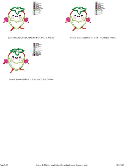 Summer Fruits Pack with 6 designs - Applique