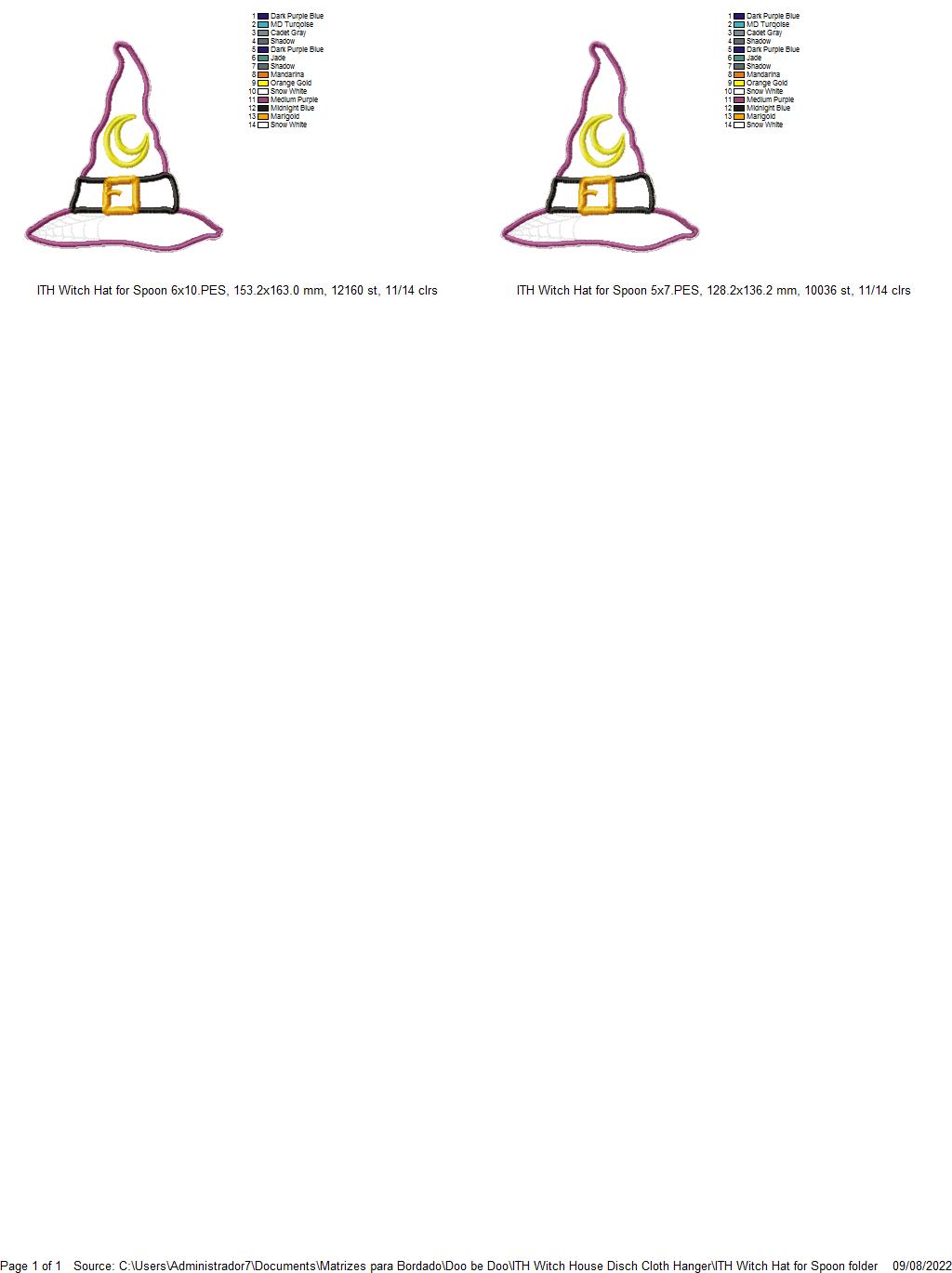 Witch House Kitchen Ornaments Set of 3 designs - ITH Project - Machine Embroidery Design