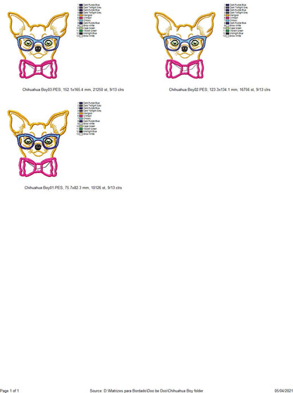 Chihuahua Boy - Applique