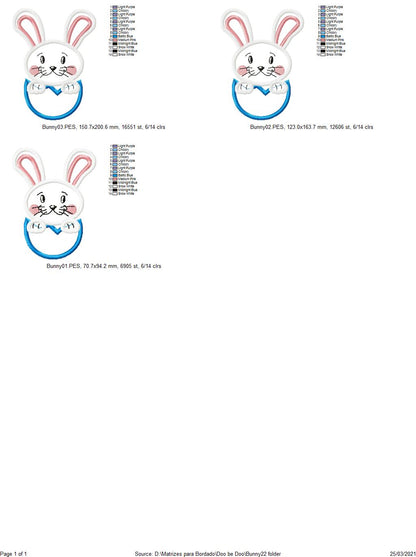 Bunny in the egg  - Applique