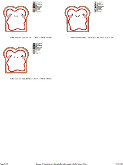 Smiling Toaster Stuffie - ITH Project - Machine Embroidery Design